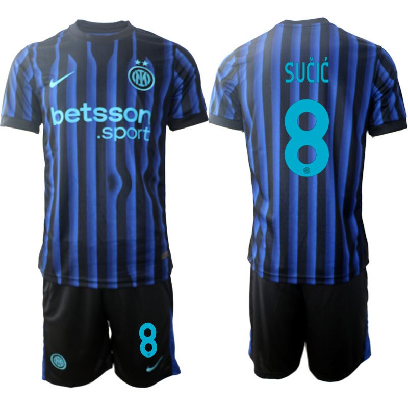 Men 2025-2026 Club Inter Milan CF home Black #8 Soccer Jersey